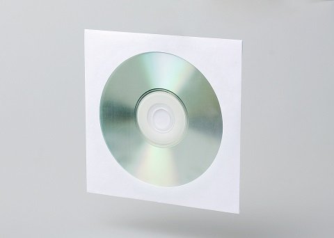Конверты для CD 125x125, 80г/м2, окно круглое 100 мм, прямой клапан, декстрин, 500 штук