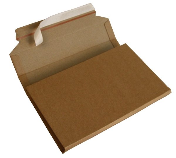 Упаковка из микрогофрокартона A4+, 325x250x20-75 коричневый, 2,2-3,0мм, лента