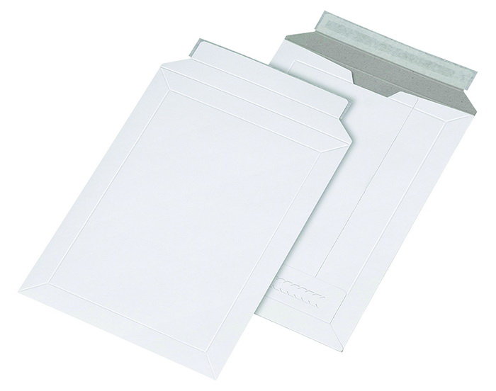 Пакет картонный белый UltraPack A5, 175x250, 300 г/м2, лента, 10 шт/уп
