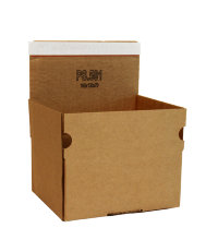 Коробка из гофрокартона 160x130x70 коричневый, 2,2-3,0мм, лента