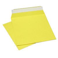 Конверты квадратные желтые C5, 160x160, 120г/м2, лента