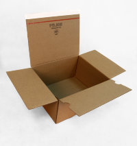 Коробка из гофрокартона 260x220x130 коричневый, 2,2-3,0мм, лента