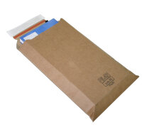 Пакет картонный крафт UltraPack A5, 175x250, расширение 1,0-1,8мм, лента