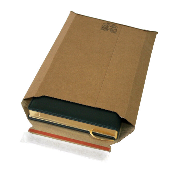 Пакет картонный крафт UltraPack A5+, 200x280, расширение 1,0-1,8мм, лента, 10шт/уп