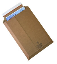 Пакет картонный крафт UltraPack A4+, 250x353, расширение 1,0-1,8мм, лента