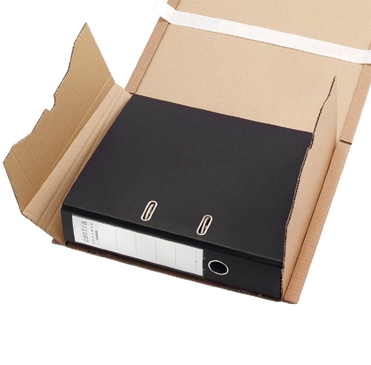 Упаковка из микрогофрокартона для папок A4++, 330x290x35-80 коричневый, 2,2-3,0мм, лента